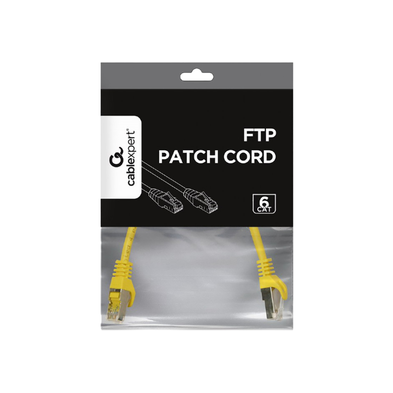 Патч-корд Cat.6/FTP, 0,25 м, желтый, PP6-0.25M/Y, Cablexpert