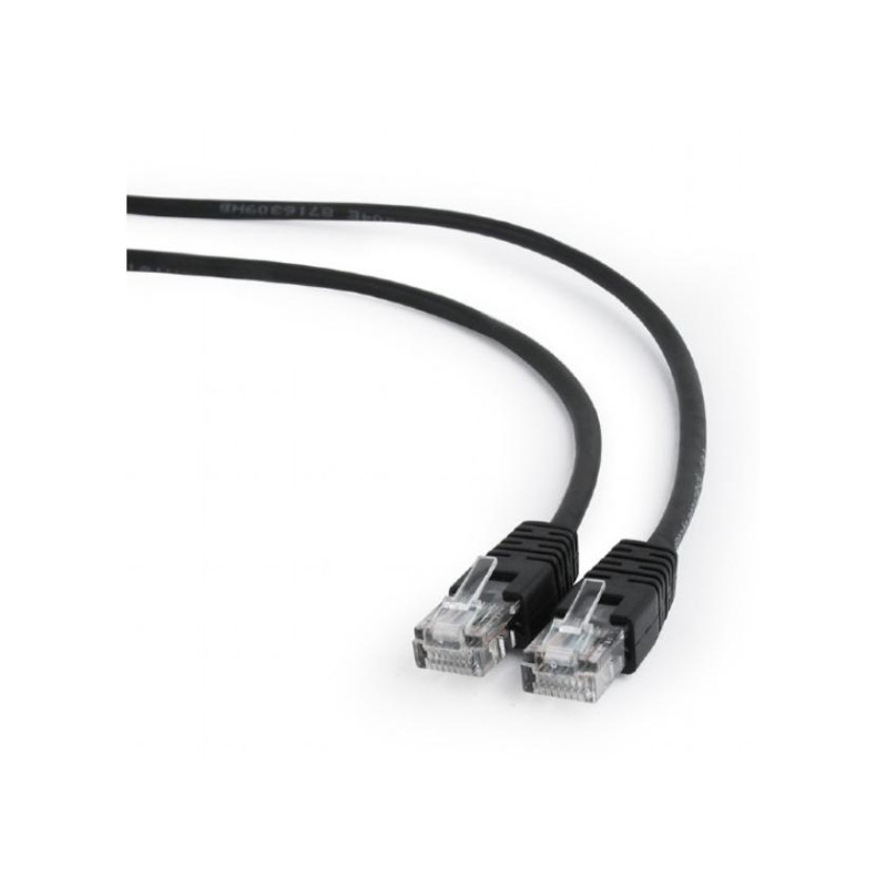 Патч-корд UTP кат. 5E Cablexpert PP12-5M/BK, Черный, 5 м
