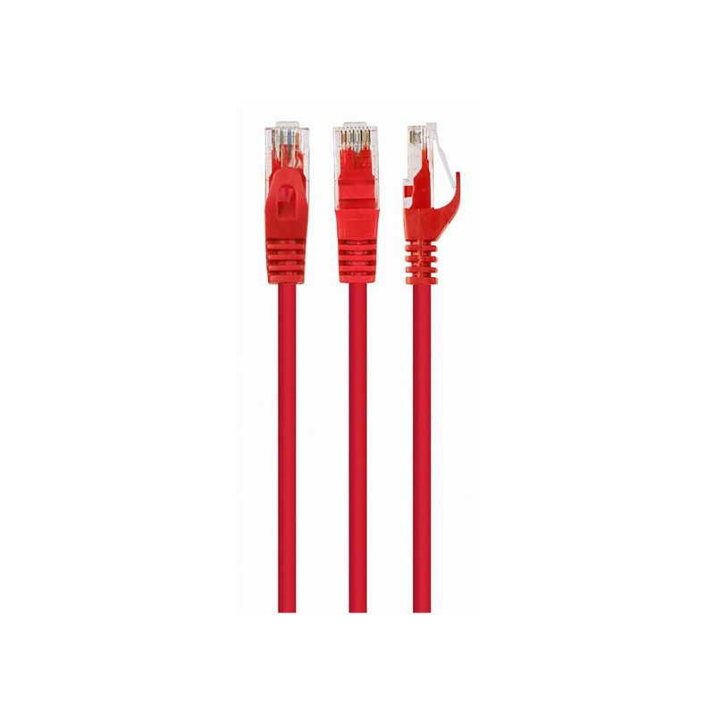 Patch Cord Cat.6U 0.25m, Red, PP6U-0.25M/R, Cablexpert, Stranded Unshielded