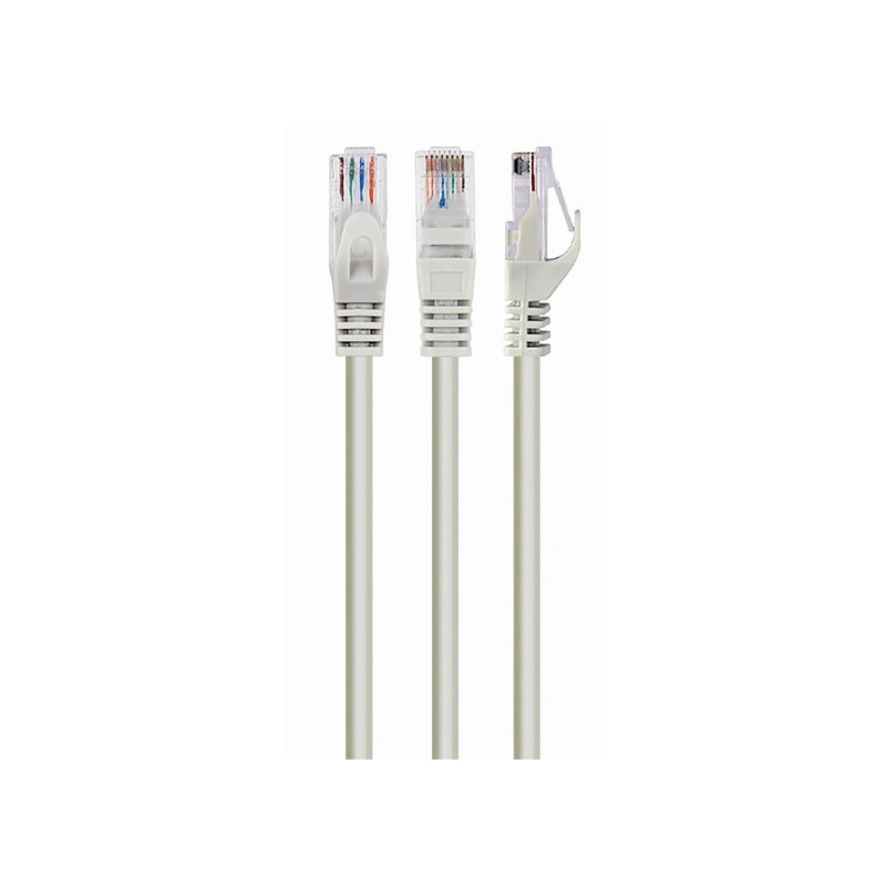 Патч-корд Cat.6U 1 м серый, PP6U-1M, Cablexpert, многожильный неэкранированный