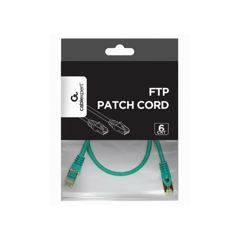 Patch Cord Cat.6/FTP, 0.5m, Green, PP6-0.5M/G, Cablexpert
