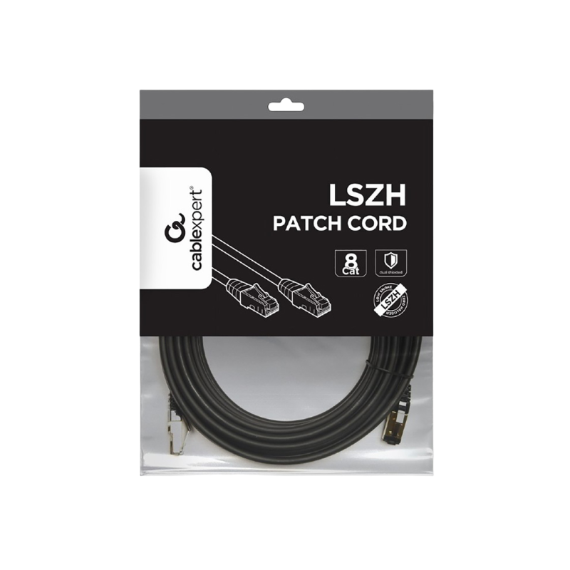 Патч-корд кат. 8 Cablexpert PP8-LSZHCU-BK-5M, черный