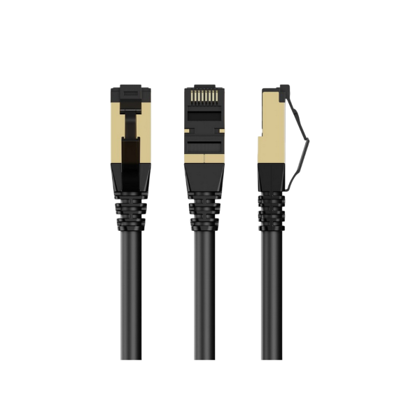 Patch Cord Cat.8  7.5m, Black, PP8-LSZHCU-BK-7.5M, Cablexpert, Low Smoke Zero Halogen (LSZH