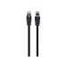 3 м, коммутационный шнур черный, PP12-3M/BK, Cat.5E, Cablexpert, литые внешние рельефные вилки 50u"