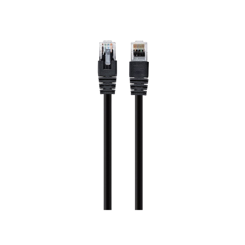 3 м, коммутационный шнур черный, PP12-3M/BK, Cat.5E, Cablexpert, литые внешние рельефные вилки 50u"