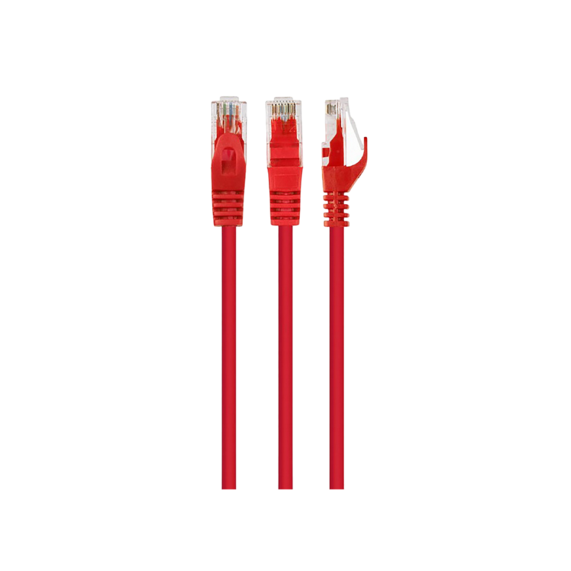 Patch Cord Cat.6U  0.25m, Red, PP6U-0.25M/R, Cablexpert, Stranded Unshielded 