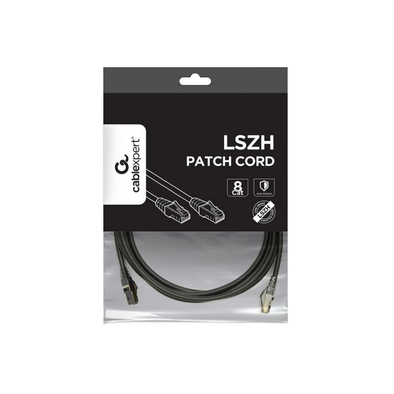 Патч-корд кат. 8 Cablexpert PP8-LSZHCU-BK-3M, Черный