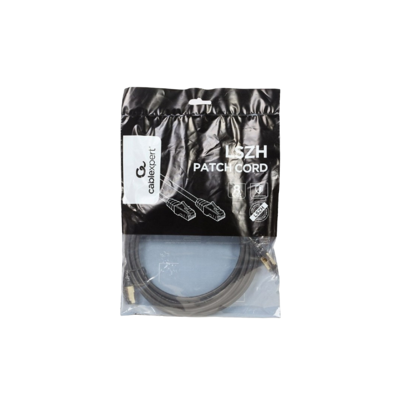 Патч-корд кат. 8 Cablexpert PP8-LSZHCU-BK-5M, черный