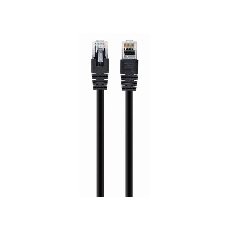 Патч-корд UTP кат. 5E Cablexpert PP12-5M/BK, Черный, 5 м