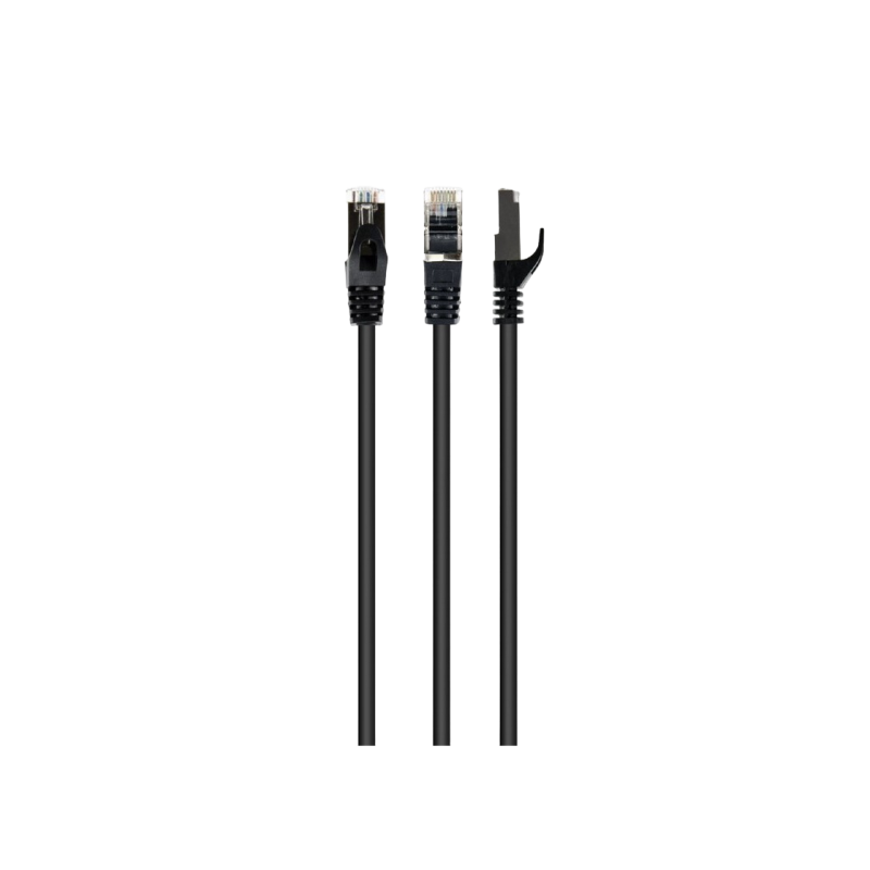 Cat.6A SFTP 0,5 м, черный, медный, PP6A-LSZHCU-BK-0,5 м, Cablexpert, малодымный, без галогенов (LSZH