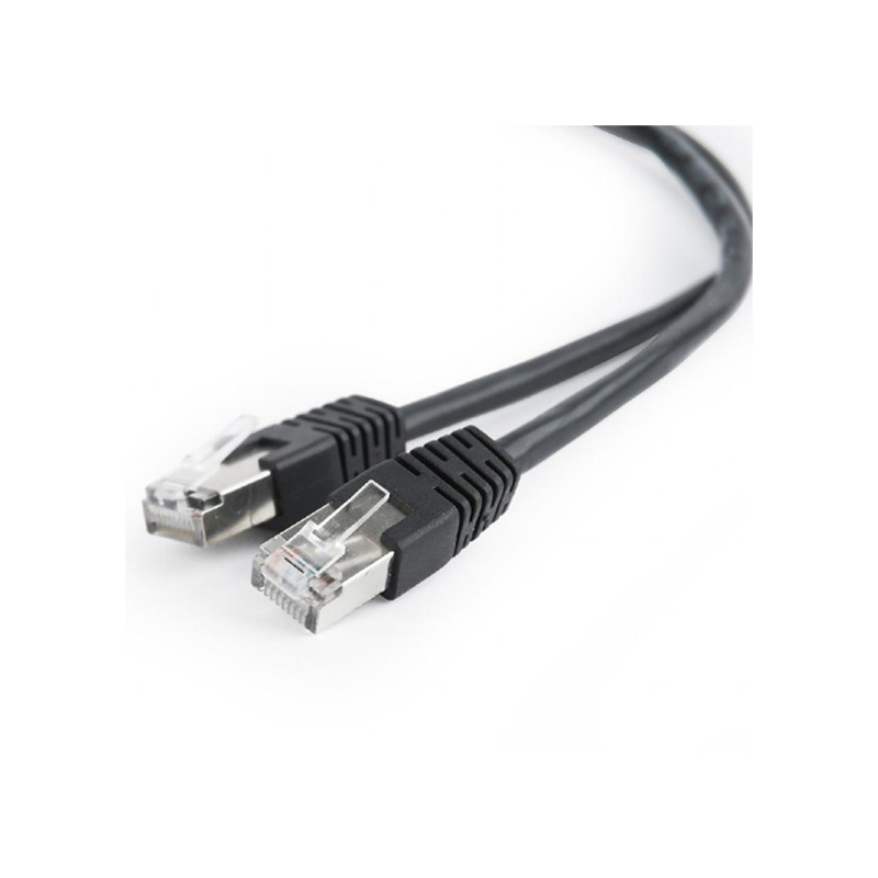 FTP-коммутационный шнур Cablexpert PP22-1M/BK, черный