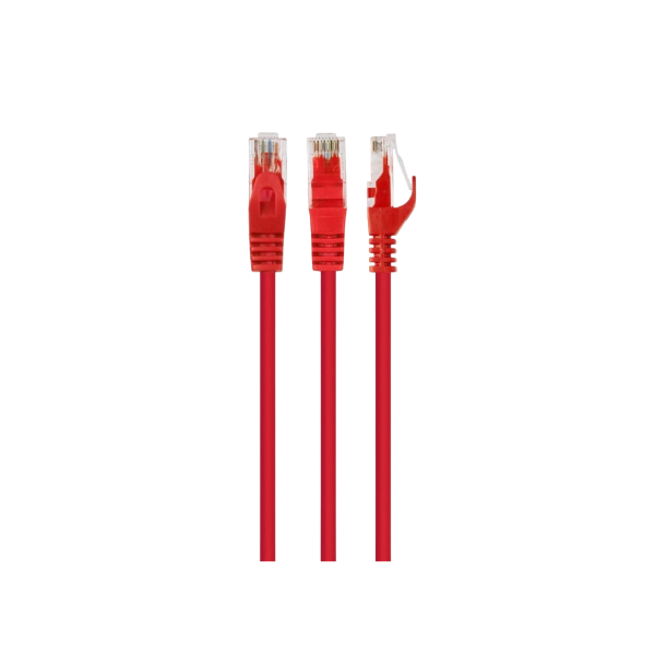 Patch Cord Cat.6U  2m, Red, PP6U-2M/R, Cablexpert, Stranded Unshielded