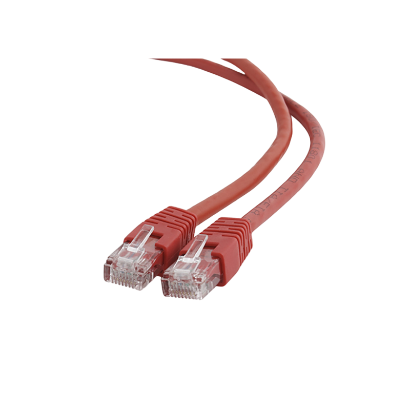 Патч-корд Cat.6U 0,5 м, красный, PP6U-0.5M/R, Cablexpert, многожильный неэкранированный