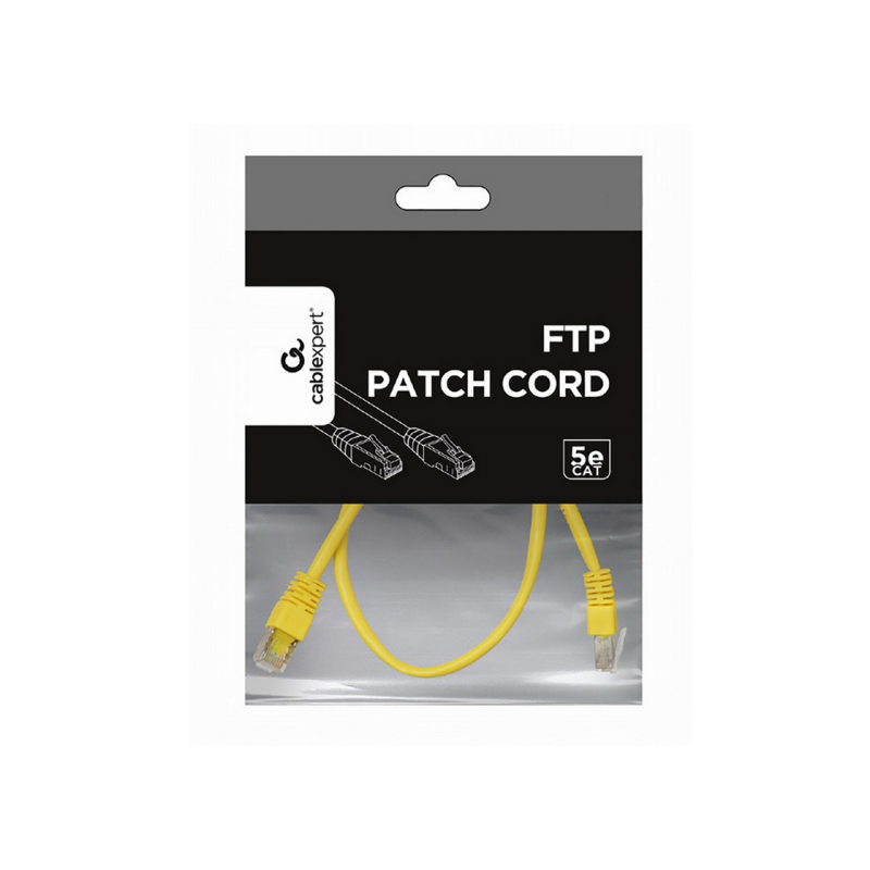 FTP-коммутационный шнур Cablexpert PP22-0.5M/Y, желтый