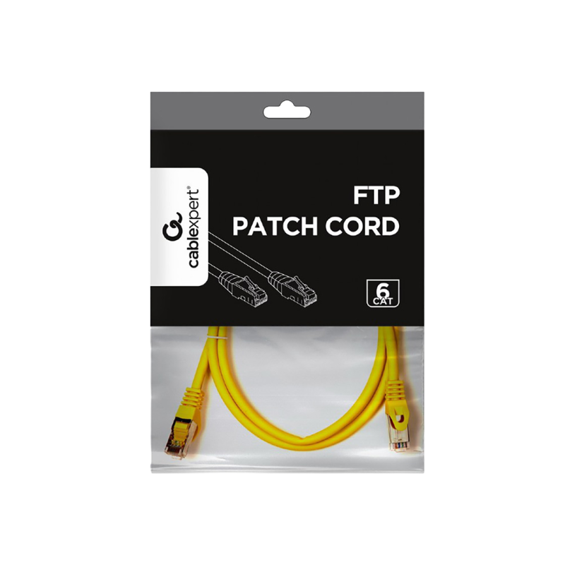 Патч-корд Cat.6/FTP, 1 м, желтый, PP6-1M/Y, Cablexpert