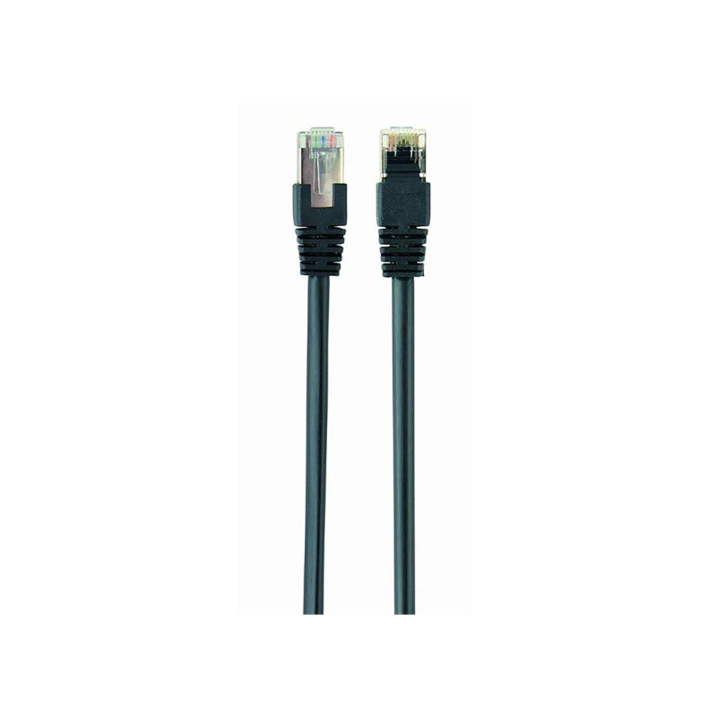 FTP-коммутационный шнур Cablexpert PP22-1M/BK, черный