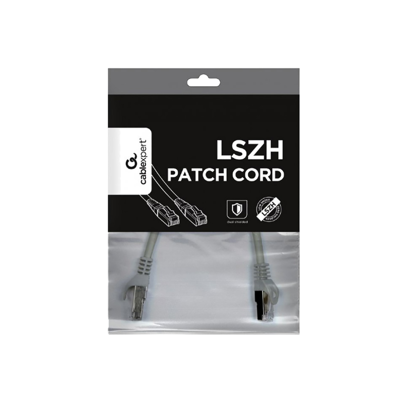 Patch Cord Cat.6U 2m, Grey, PP6U-2M, Cablexpert, Stranded Unshielded