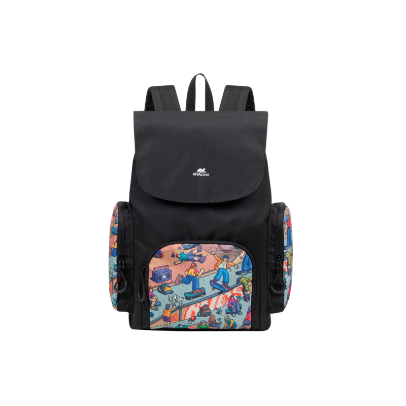 Рюкзак для ноутбука Rivacase 5425, 15L Skaters, Black