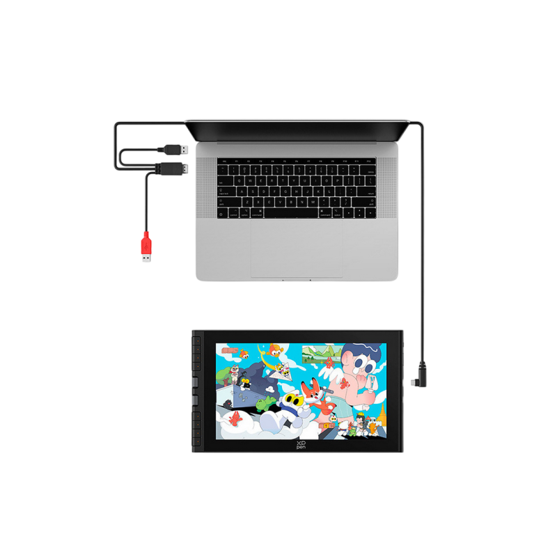 Graphic Display XP Pen Artist 12 3-rd Gen, 60°, 16384 Levels, 10.39” × 5.87”, Full HD, 5080 LPI, 220RPS, X4 Smart,