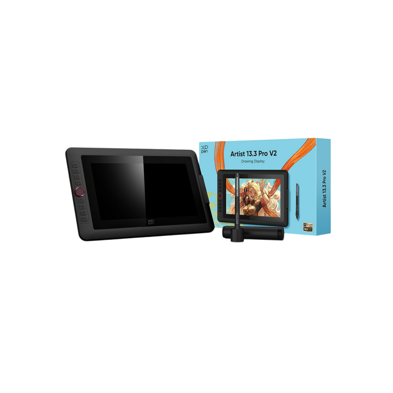 Graphic Display XP Pen Artist 13.3 Pro V2, 60°, 16384 Levels, 11.6” × 6.55”, Full HD, 5080 LPI, 220RPS, Reading