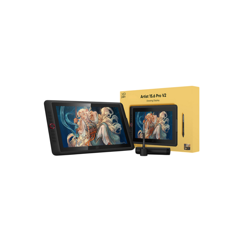 Graphic Display XP Pen Artist 15.6 Pro V2, 60°, 16384 Levels, 13.43” × 7.55”, Full HD, 5080 LPI, 220RPS, X3 Pro,