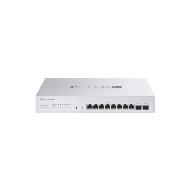 .8-port Gigabit  Smart PoE Switch, TP-LINK Omada Pro "S4500-8GHP2F", 2xSFP, 150W Budget