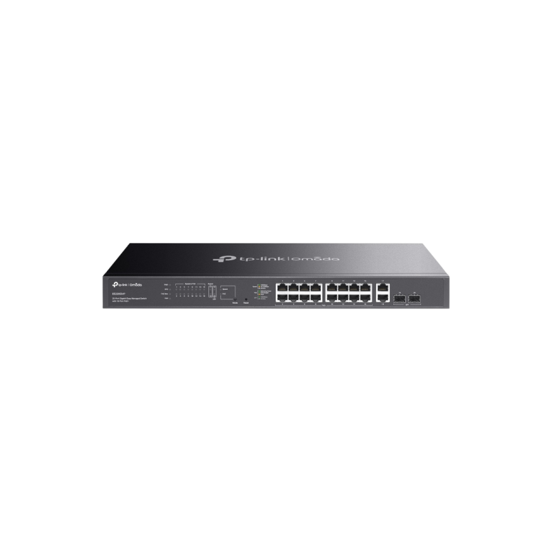20-port Gigabit Easy Managed POE+ Switch TP-LINK "ES220GMP", 16xPoE Ports, 2xSFP 1Gbit, Budget 250W, Auto