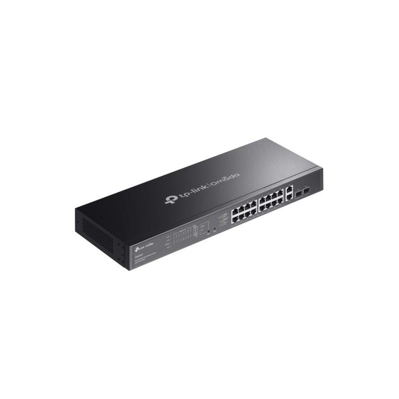 20-port Gigabit Easy Managed POE+ Switch TP-LINK "ES220GMP", 16xPoE Ports, 2xSFP 1Gbit, Budget 250W, Auto