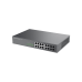 16-портовый гигабитный коммутатор Grandstream PoE+, GWN7702P, 8 портов PoE, бюджет 138 Вт, монтаж в стойку