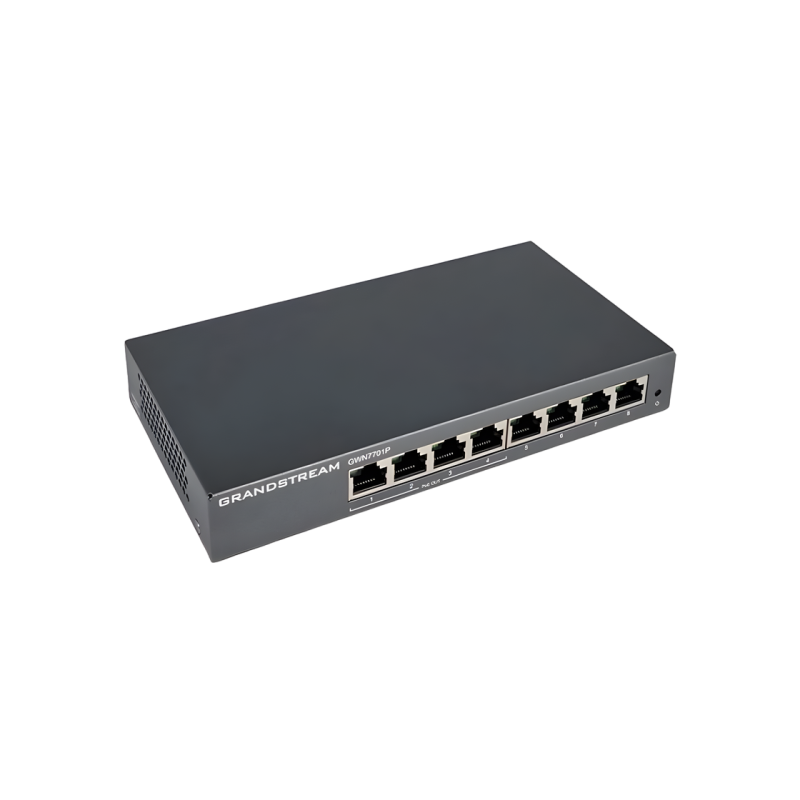 8-портовый 10/100/1000 Мбит/с POE, Grandstream "GWN7701P", с 4-портовым PoE, бюджетный 60 Вт, металлический