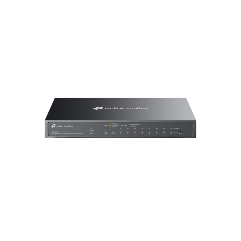 .8-портовый 10/100/1000 Мбит/с POE+ легко управляемый коммутатор TP-LINK "ES210GMP", 8xPoE портов, 1xGbE, 1xSFP/RJ45 Combo