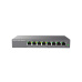 .8-портовый гигабитный управляемый коммутатор PoE Lite, Grandstream "GWN7711P", 4 порта PoE, стальной корпус, бюджет 60 Вт