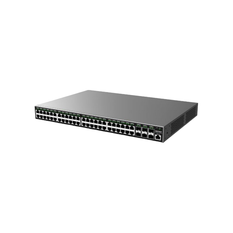 48-портовый гигабитный управляемый коммутатор L2+ PoE+ Grandstream "GWN7806P", 48 портов PoE+, 6 портов SFP+, бюджет 400 Вт, консольный порт