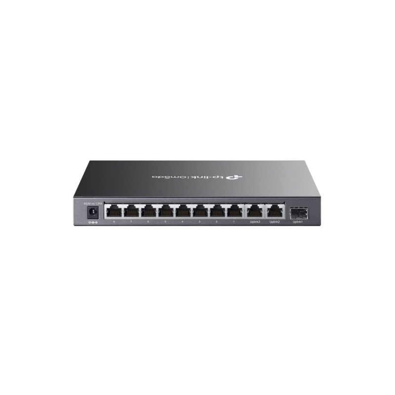 .8-портовый 10/100 Мбит/с POE+ коммутатор TP-LINK "DS111P", 8xPoE+ 2xGbE портов, бюджет 65 Вт, 1 Гбит/с SFP, автоматическое восстановление