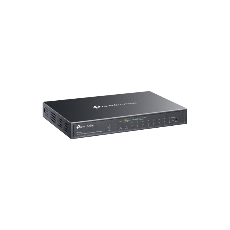 .8-портовый 10/100/1000 Мбит/с POE+ легко управляемый коммутатор TP-LINK "ES210GMP", 8xPoE портов, 1xGbE, 1xSFP/RJ45 Combo