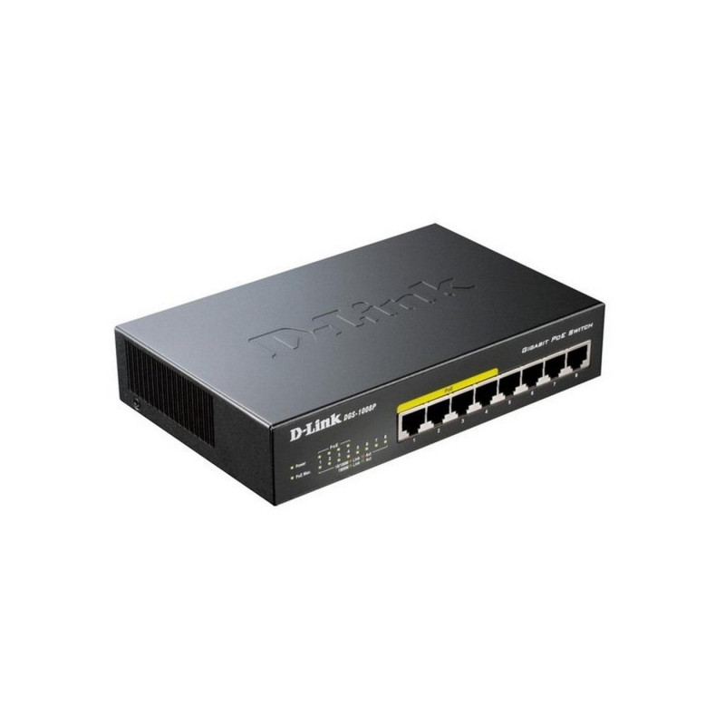 PoE коммутатор D-Link DGS-1008P/E1A, 8 портов 10/100/1000Мбит/с
