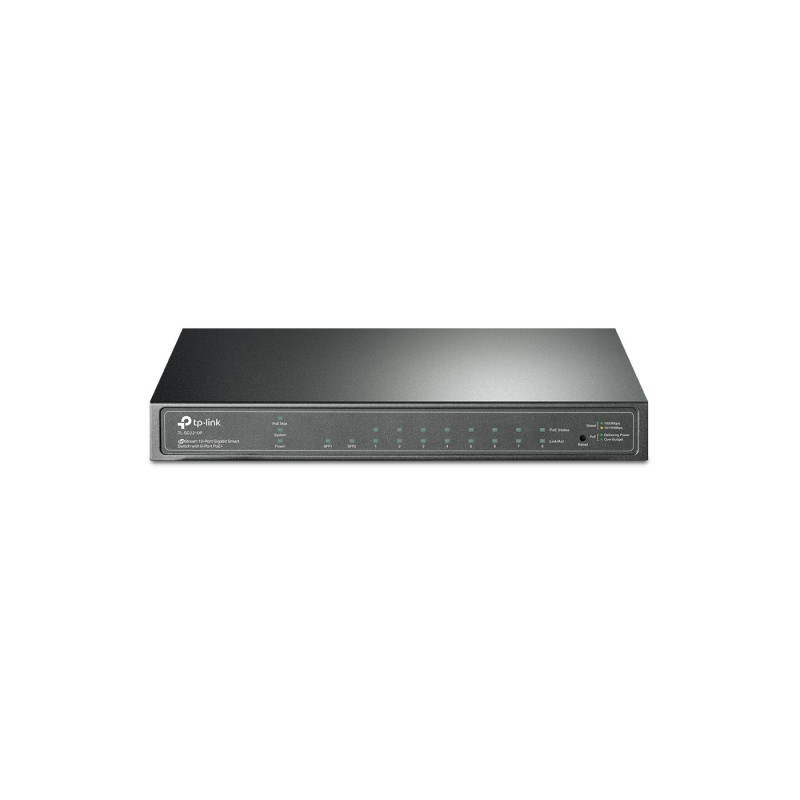 .8-port Gigabit Smart PoE Switch, TP-LINK "TL-SG2210P", with 2 SFP Slots , steel case