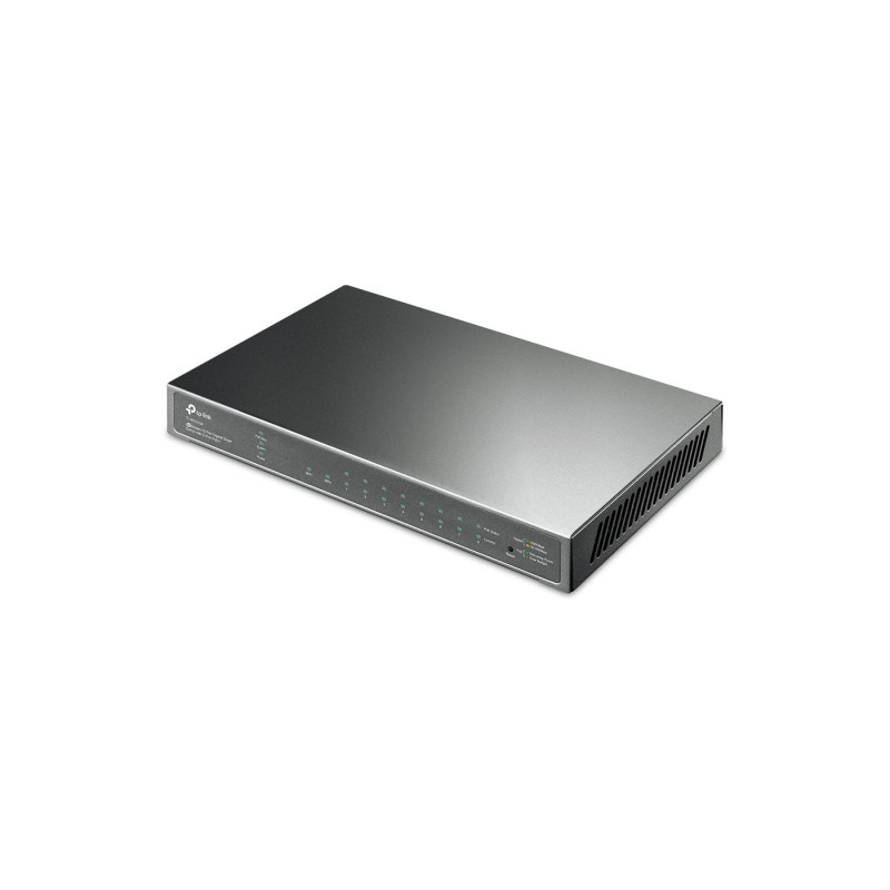 8-портовый гигабитный интеллектуальный PoE-коммутатор TP-LINK "TL-SG2210P", с 2 слотами SFP, стальной корпус