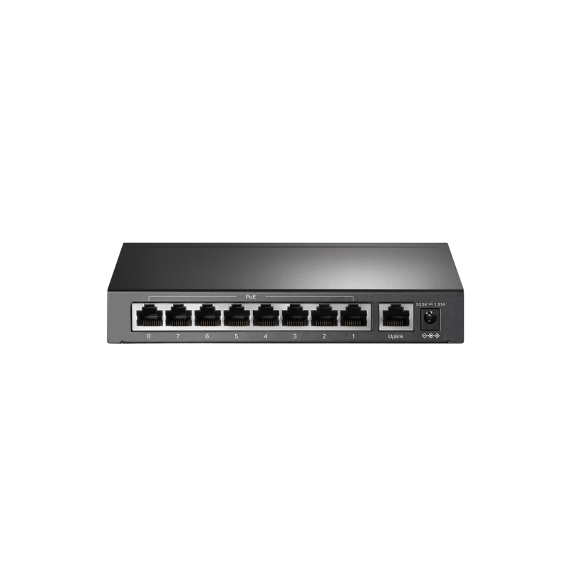 9-портовый 10/100M PoE-коммутатор TP-Link, TL-SF1009P, 8 портов PoE, бюджетный 65 Вт, стальной корпус