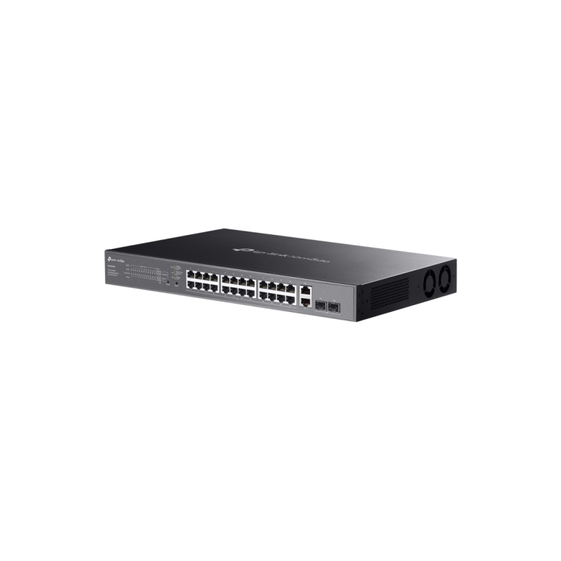 28-port Gigabit Easy Managed POE+ Switch TP-LINK "ES228GMP", 24xPoE Ports, 2xSFP 1Gbit, Budget 384W, Auto