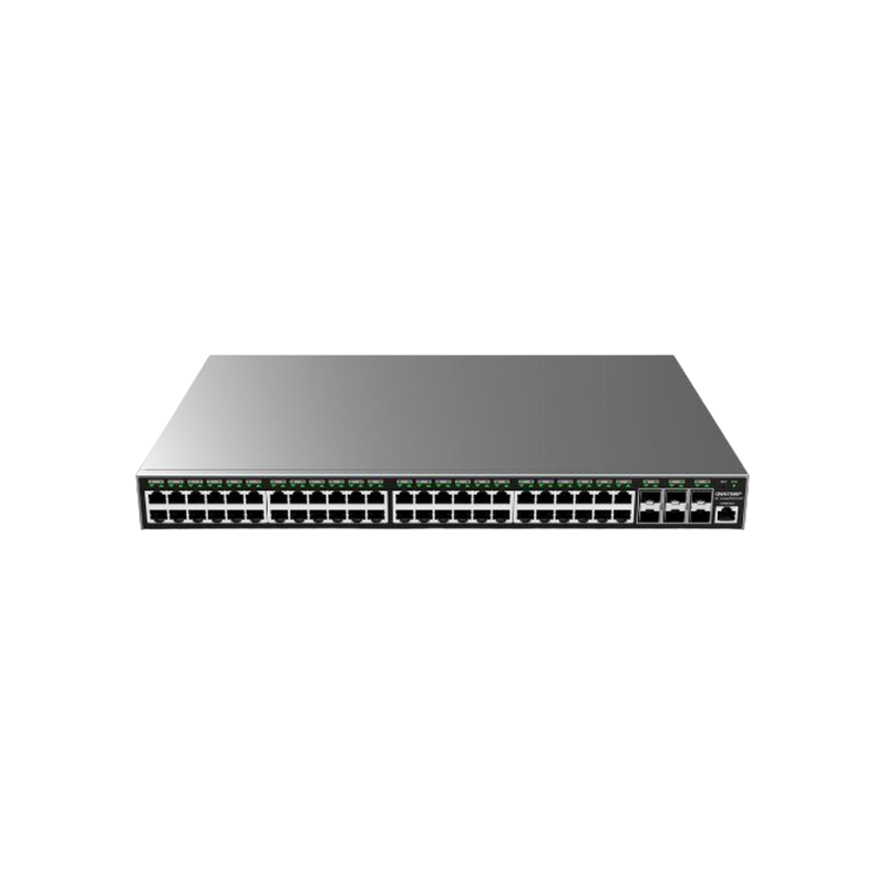 48-портовый гигабитный управляемый коммутатор L2+ PoE+ Grandstream "GWN7806P", 48 портов PoE+, 6 портов SFP+, бюджет 400 Вт, консольный порт
