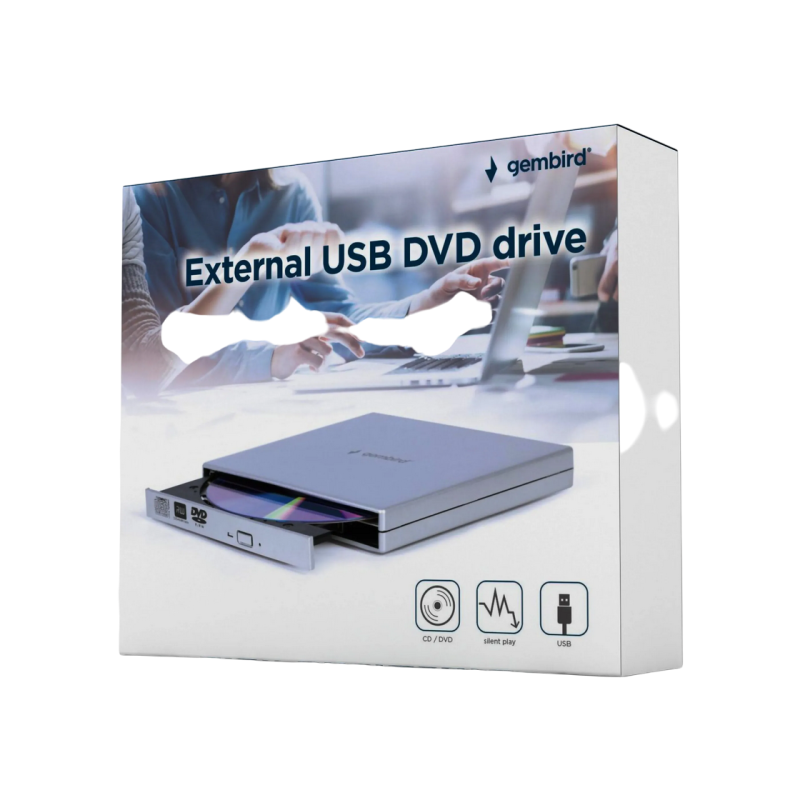 Gembird DVD-USB-02-SV, Серебристый
