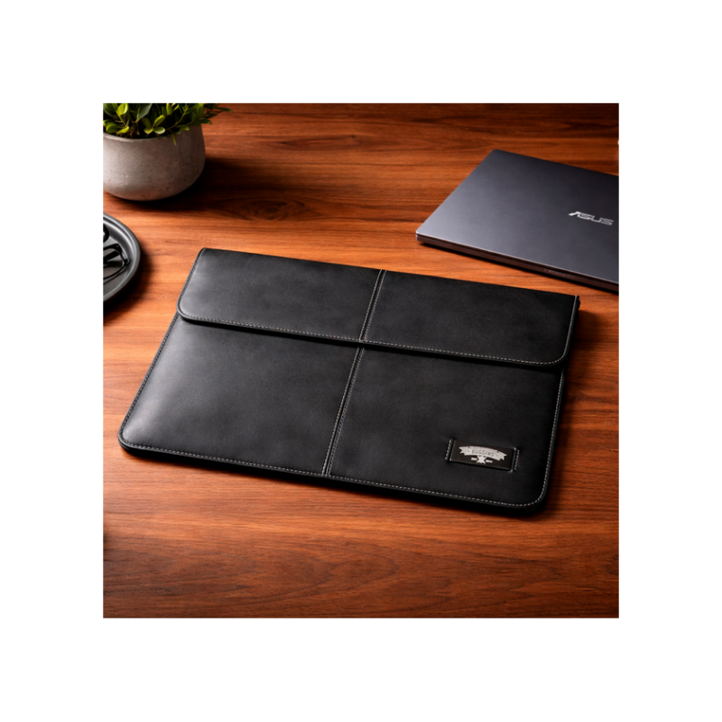 Ultrabook sleeve Baggins, Magnet, Real leather for 15-16", Black