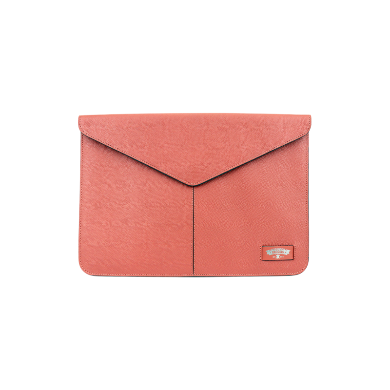 Ultrabook sleeve Baggins, Magnet, Real leather for 13-14", Coral