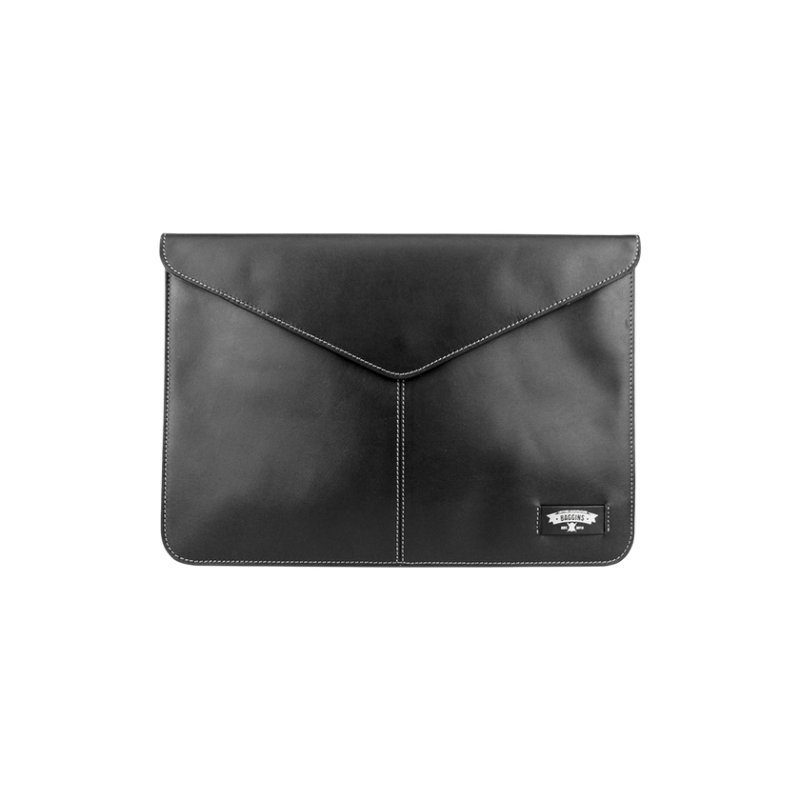 Ultrabook sleeve Baggins, Magnet, Real leather for 13-14", Black