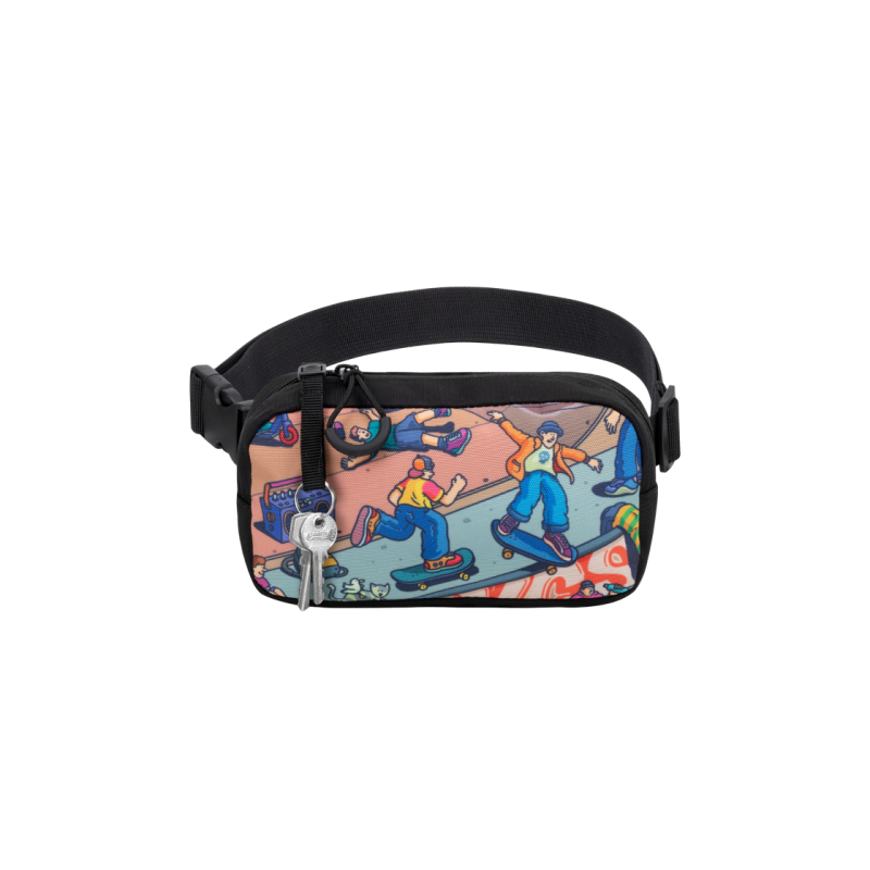 Сумка-пояс Rivacase 5410, "Skaters", черная