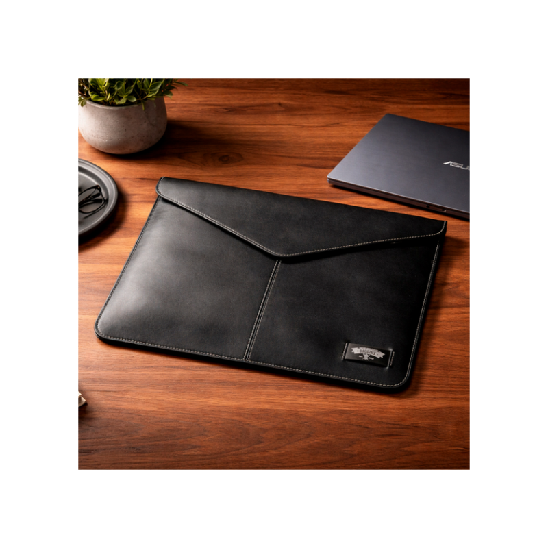 Ultrabook sleeve Baggins, Magnet, Real leather for 13-14", Black