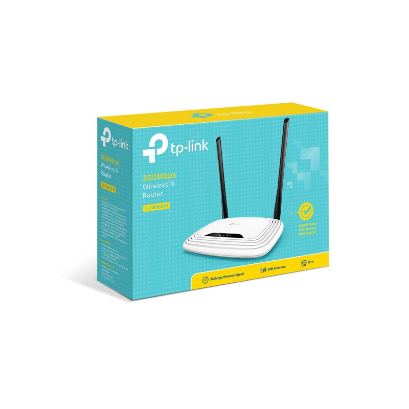 Wi-Fi N TP-LINK Router, "TL-WR841N RF", 300Mbps, 2x5dBi Fixed Antennas, WISP