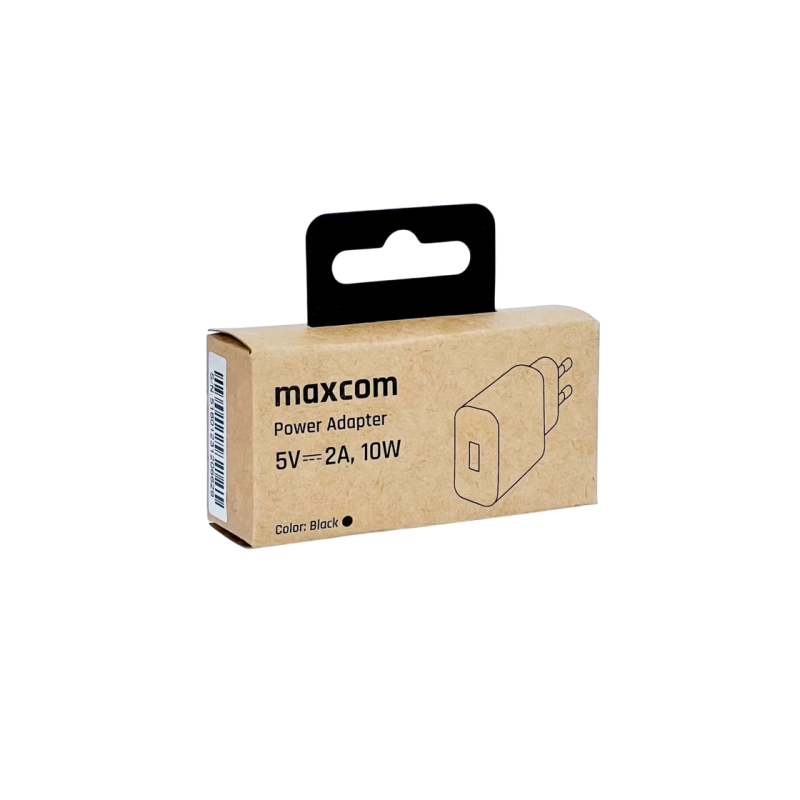 Maxcom Bundle MM428L Dual SIM, черный + адаптер Maxcom 10 Вт