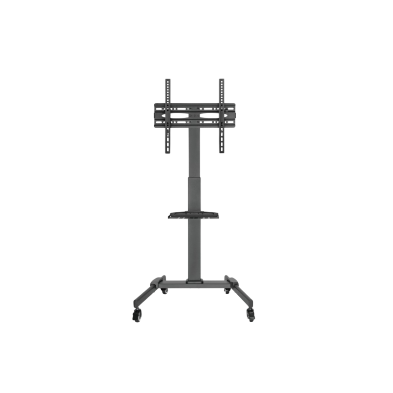 Mobile Stand for TV Stand 55P-4040T black; 1 Shelf; 32-55";TV 35 kg; Shelf 5kg;+10°/-10° tilt.;Height Adjustm